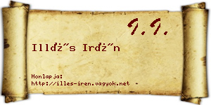 Illés Irén névjegykártya