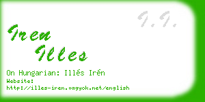 iren illes business card