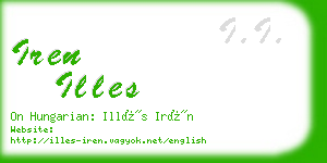 iren illes business card